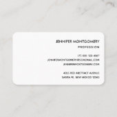 Donkerrood en Paars vet en modern Abstract Visitekaartje (Achterkant)