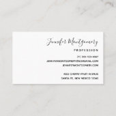 Donkerrood en Paars vet en modern Abstract Visitekaartje (Achterkant)