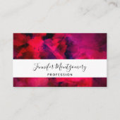 Donkerrood en Paars vet en modern Abstract Visitekaartje (Voorkant)