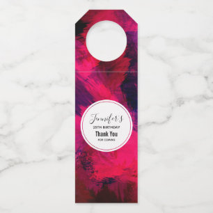 Donkerrood en Paarse vet & Modern Abstract eveneme Flessenhanger