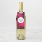 Donkerrood en Paarse vet & Modern Abstract eveneme Flessenhanger (Op fles)