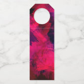 Donkerrood en Paarse vet & Modern Abstract eveneme Flessenhanger (Achterkant)