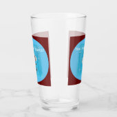 Donkerrood en wit Daisy Flower Gepersonaliseerd Glas (Rechts)