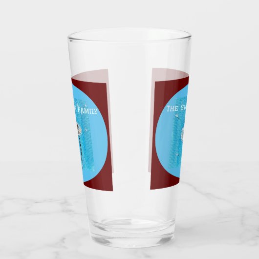 Donkerrood en wit Daisy Flower Gepersonaliseerd Glas (Rechts)