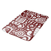 Donkerrood en wit doodles 1 van 4 badmat (Gekanteld)