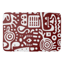 Donkerrood en wit doodles 1 van 4