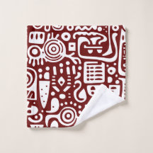 Donkerrood en wit doodles 2 van 4