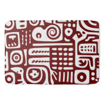 Donkerrood en wit doodles 2 van 4