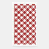 Donkerrood en wit Gingham Check Servet (Voorkant)