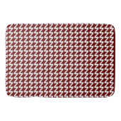Donkerrood en wit Modern Scherpe Golven Badmat (Voorkant)