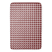 Donkerrood en wit Modern Scherpe Golven Badmat (Voorkant Verticaal)