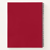 Donkerrood en Wit Notitieboek (Achterkant)