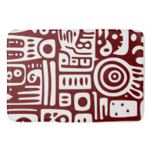 Donkerrood en witte doodles 3 van 4