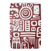 Donkerrood en witte doodles 3 van 4 badmat (Voorkant Verticaal)