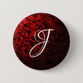 Donkerrood en zwart avy Pattern Ronde Button 5,7 Cm