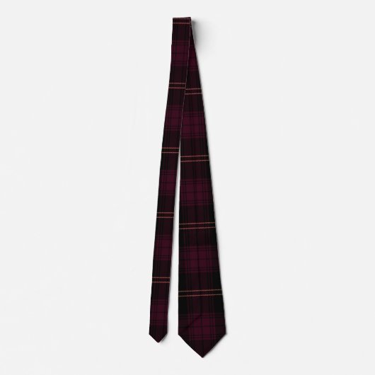 Donkerrood en zwart Tartan Plaid met Sinaasappel Stropdas (Achterkant)