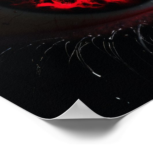 Donkerrood Evil Eye - staren in de Afgrond" Poster (Hoek)