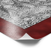 Donkerrood gemotteld ontwerp uw fotosjabloon foto afdruk (Hoek)