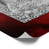 Donkerrood gevlekt Lijst Creëer Uw eigen foto Poster (Hoek)