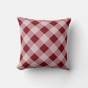 Donkerrood Gingham kussen