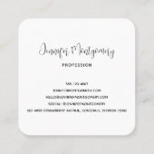 Donkerrood glam met laag satin Abstract ontwerp Vierkante Visitekaartje (Achterkant)