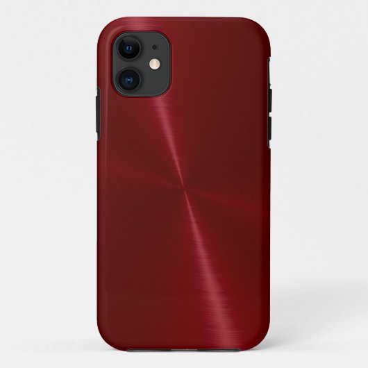 Donkerrood, glanzend roestvrij staal Case-Mate iPhone case (Achterkant)