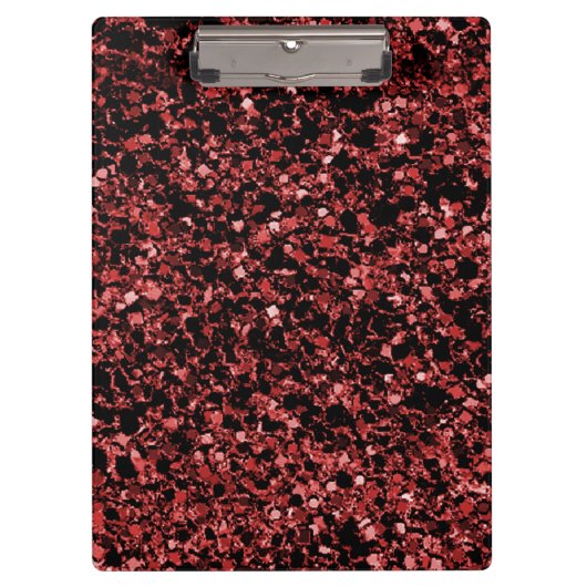 Donkerrood glitter Klembord (Voorkant)