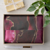Donkerrood & Goud Glitter Marmer Agate Tissuepapier (Geschenk)