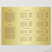 Donkerrood goud ontwerp, Logo of foto brochures, (Achterkant)