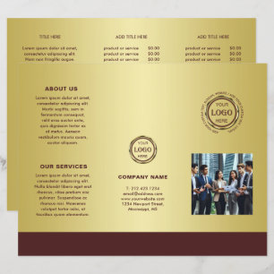 Donkerrood goud ontwerp, Logo of foto brochures,