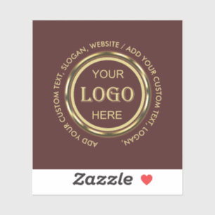 Donkerrood goud ontwerp, Logo of foto in gouden ci Sticker