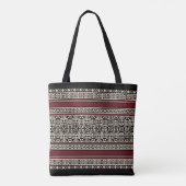 Donkerrood/goudAztec-Tas Tote Bag (Achterkant)
