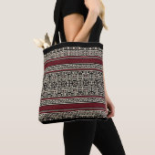 Donkerrood/goudAztec-Tas Tote Bag (Dichtbij)