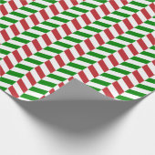 Donkerrood, groen en wit herringbone cadeaupapier (Hoek)