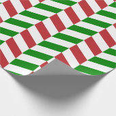 Donkerrood, groen en wit herringbone |XL| Cadeaupapier (Hoek)