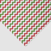 Donkerrood, groen en wit papier met Chevron (Detail)
