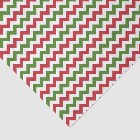 Donkerrood, groen en wit papier met Chevron (Detail)