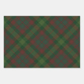 DONKERROOD & GROEN KERSTPLAID PATROON INPAKPAPIER VEL (Voorkant 3)