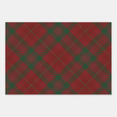 DONKERROOD & GROEN KERSTPLAID PATROON INPAKPAPIER VEL (Voorkant 2)