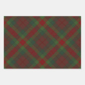 DONKERROOD & GROEN KERSTPLAID PATROON INPAKPAPIER VEL (Voorkant)