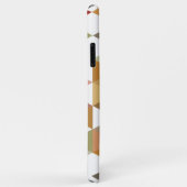 Donkerrood groen taupe bruin wit polygoon kunst Case-Mate iPhone case (Achterkant/rechts)