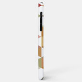 Donkerrood groen taupe bruin wit polygoon kunst Case-Mate iPhone case (Achterkant/links)