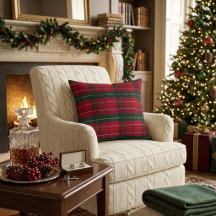 Donkerrood-groene kerstpatroon