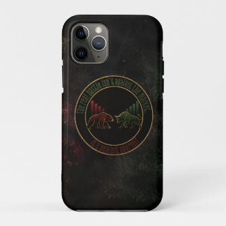 Donkerrood groene stier beren mentaliteit Trader o Case-Mate iPhone Case