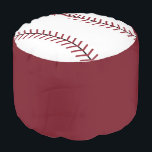 Donkerrood Honkbal Kussen Pouf Ottomaanse Gift<br><div class="desc">Het ontwerp komt uit de oorspronkelijke kunst.</div>