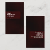 Donkerrood kleurentoon aantrekkelijk Visitekaartje (Voorkant / Achterkant)