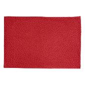 Donkerrood kunstleer close-up. kussensloop (Achterkant)