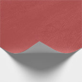 Donkerrood lederen patroon cadeaupapier (Hoek)
