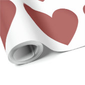 Donkerrood liefdeshart cadeaupapier (Rol Hoek)