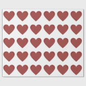 Donkerrood liefdeshart cadeaupapier (Vlak)